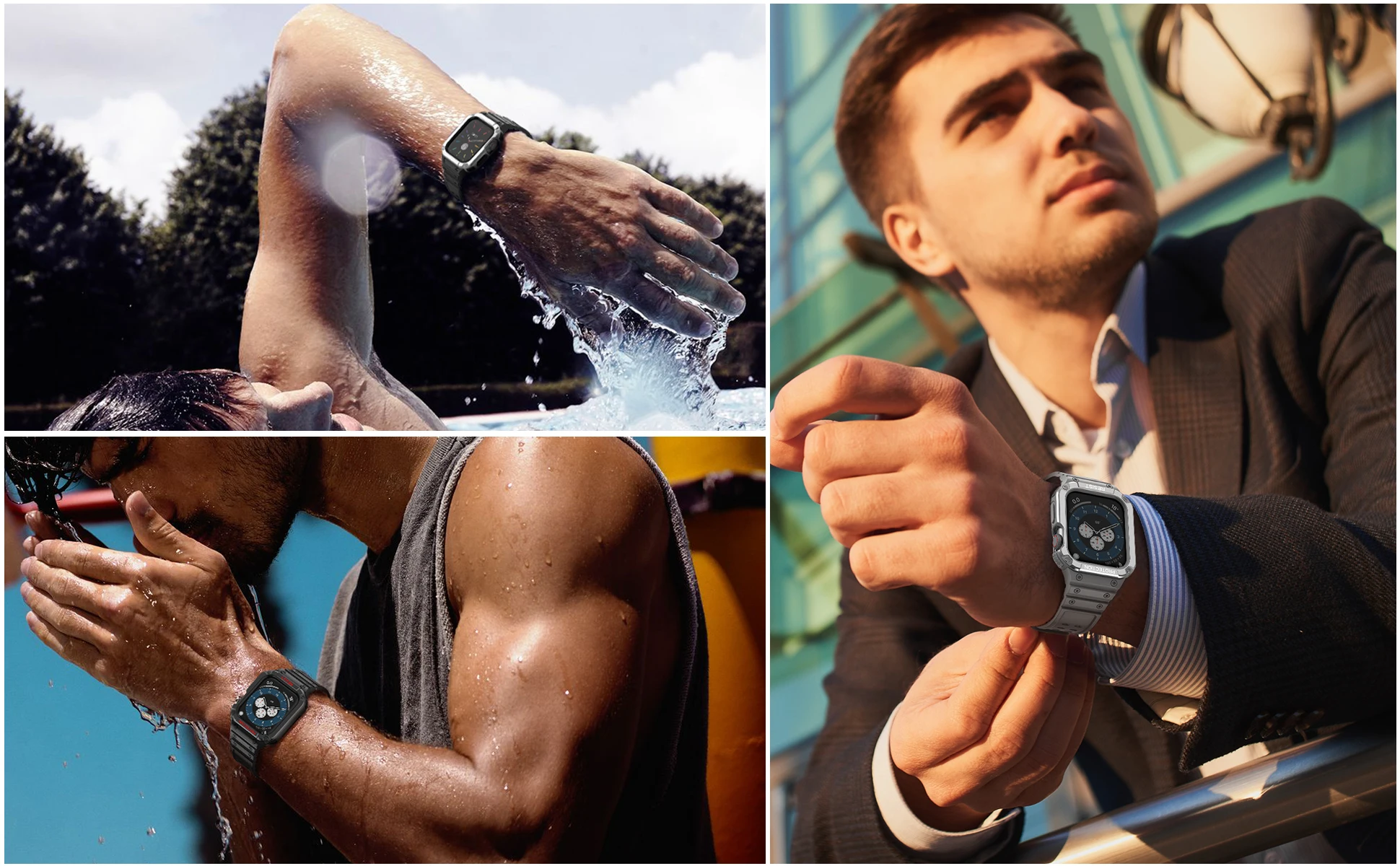 44mm 45mm 41mm Integrated Watch Band + Case for Apple Watch 38mm 42mm 40mm Strap for iWatch Series 7 6 SE 5 4 3 2 1 Bracelet