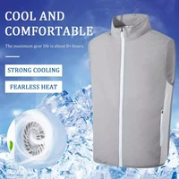 2021 summer cooling clothing air conditioning fan vest usb smart charging jacket men women outdoor breathable cool working coat