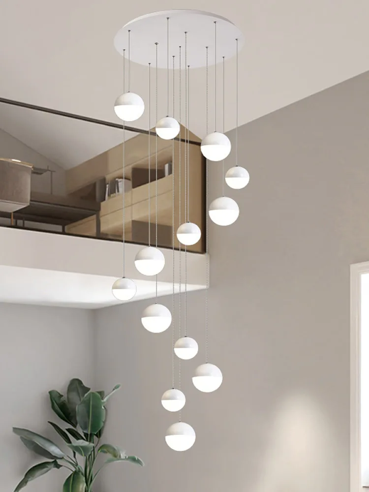 売る 現代のledシャンデリア天井つりランプデュプレックスアパート階段シャンデリアダイニングルームライトホテルの装飾ペンダントランプ