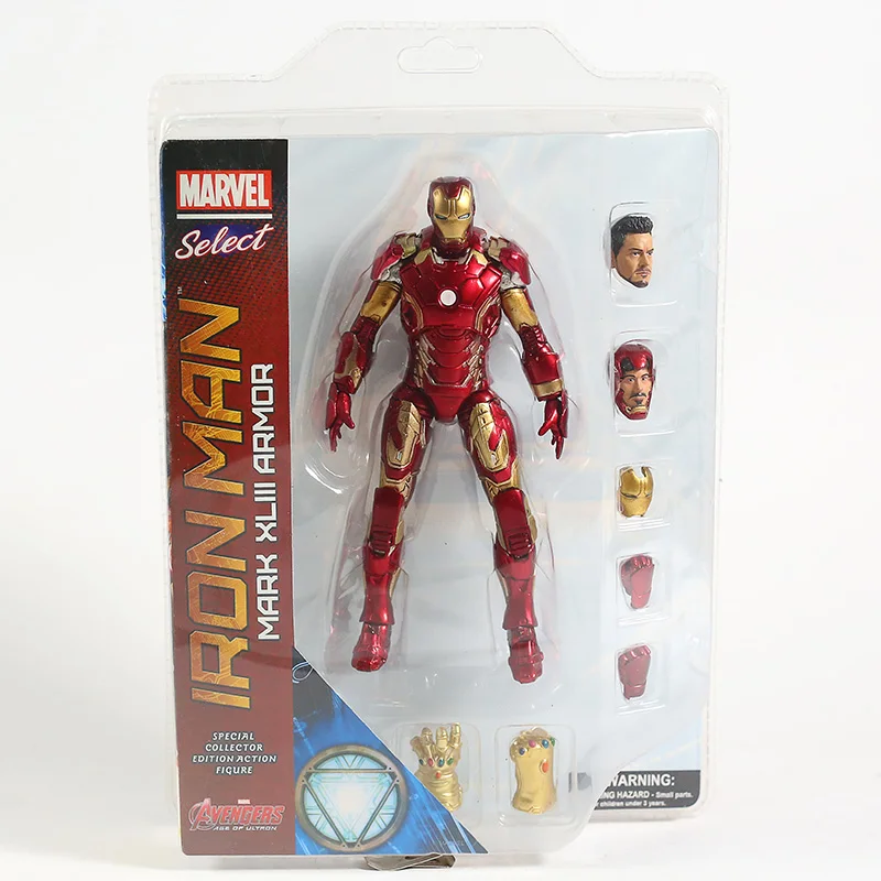Marvel легенды ЖЕЛЕЗНЫЙ ЧЕЛОВЕК Марк XLIII MK43 ПВХ экшн-фигурка коллекционная игрушка |