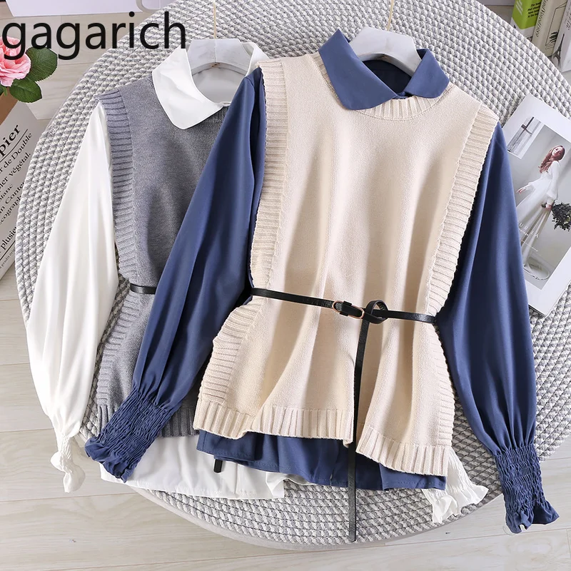 Gagarich Женский комплект из двух предметов вязаный жилет женский 2020 осень зима