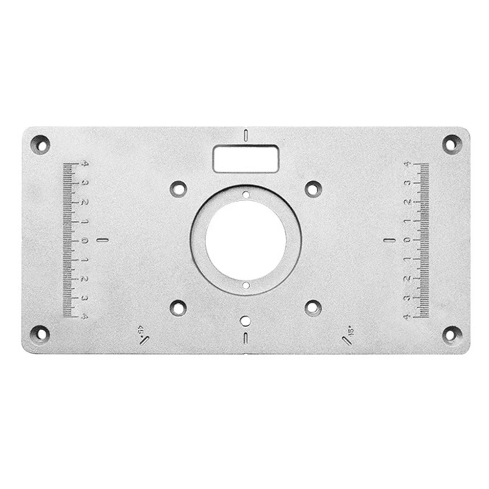 

Router Table Plate 700C Aluminum Router Table Insert Plate with 4 Rings Screws for Woodworking Benches