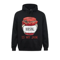 funny nurse gifts for women men cute nursing is my jam winter hoodies long sleeve normal clothes discount sweatshirts
