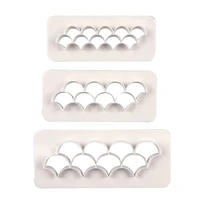 3 pcsset fish scale geometric cookie cutter embosser fondant biscuit bread mold cake decorating tools baking pastry accessories