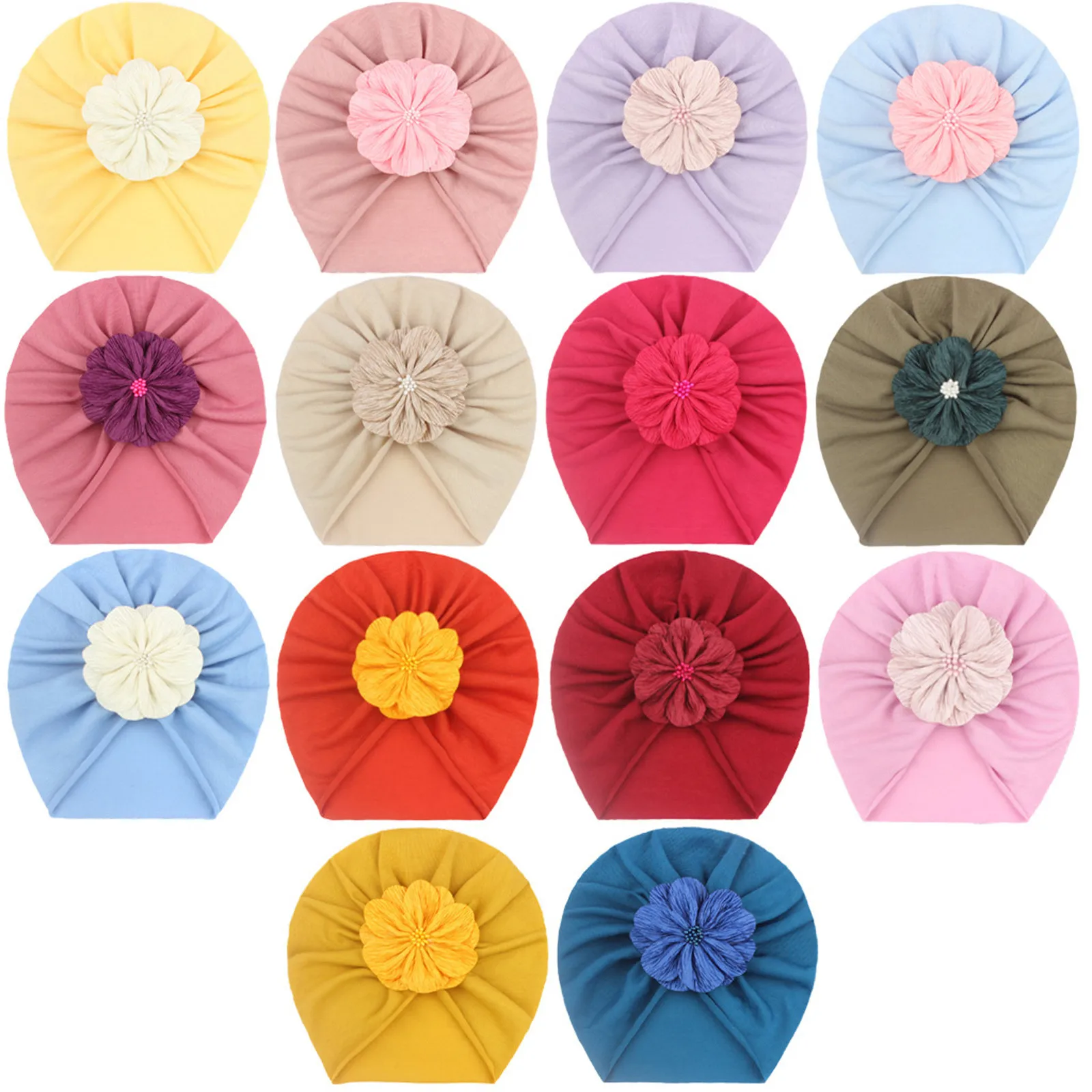 Зимние От 0 до 4 лет Детские несколько Цвет хит матч с цветочным принтом и головной