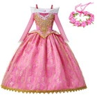 Нарядное платье принцессы, Спящей красавицы YOFEEL, детское розовое бальное платье на Рождество, день рождения, костюмы принцессы