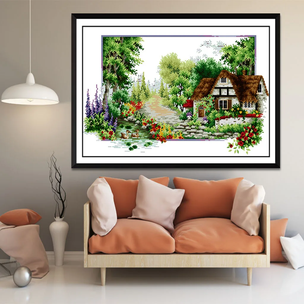 Полный ассортимент вышивки Стартовые наборы штампованные для крестиком новички