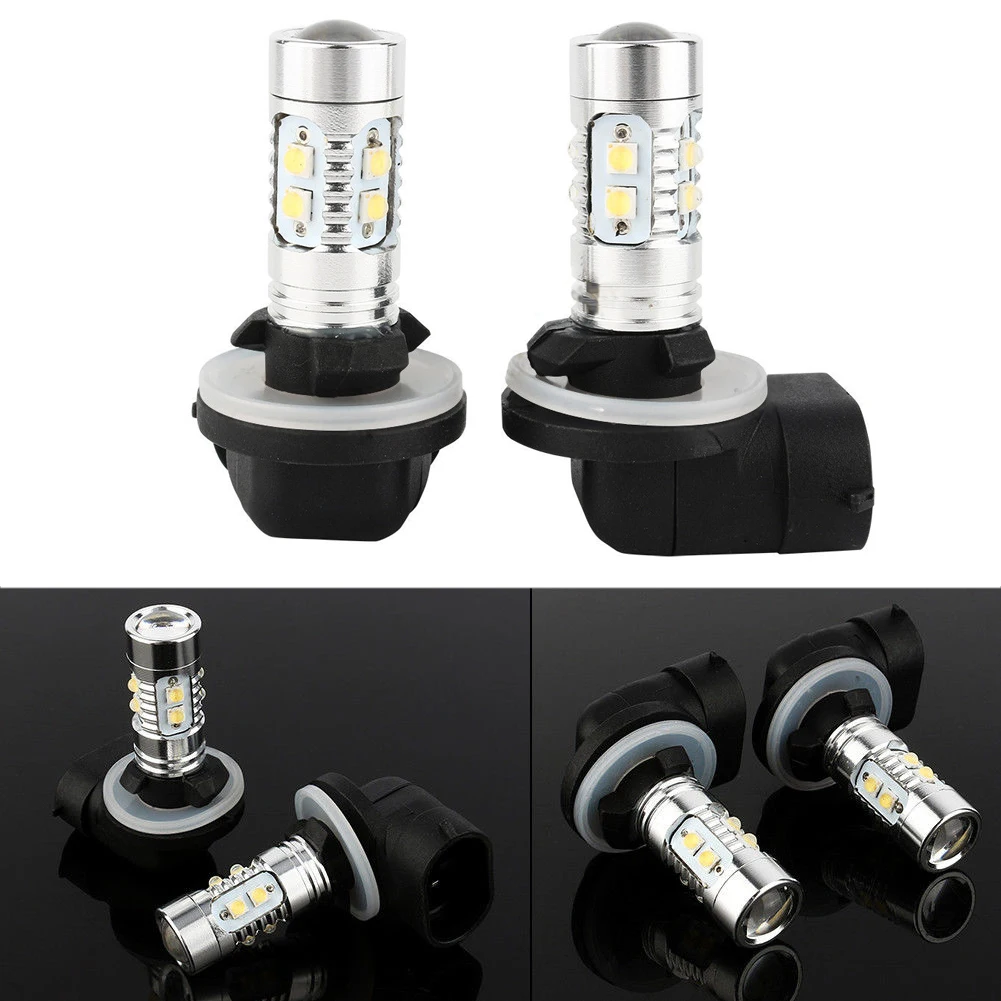 

Low power Car Replacement light 2x 10 LEDs DC 12V 50W H27 Super Bright 10 LED DRL Headlight Practical
