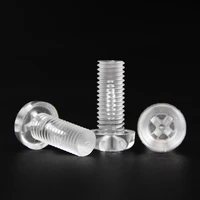 m3 transparent acrylic screws phillips cross recessed plastic pan round head machine bolt