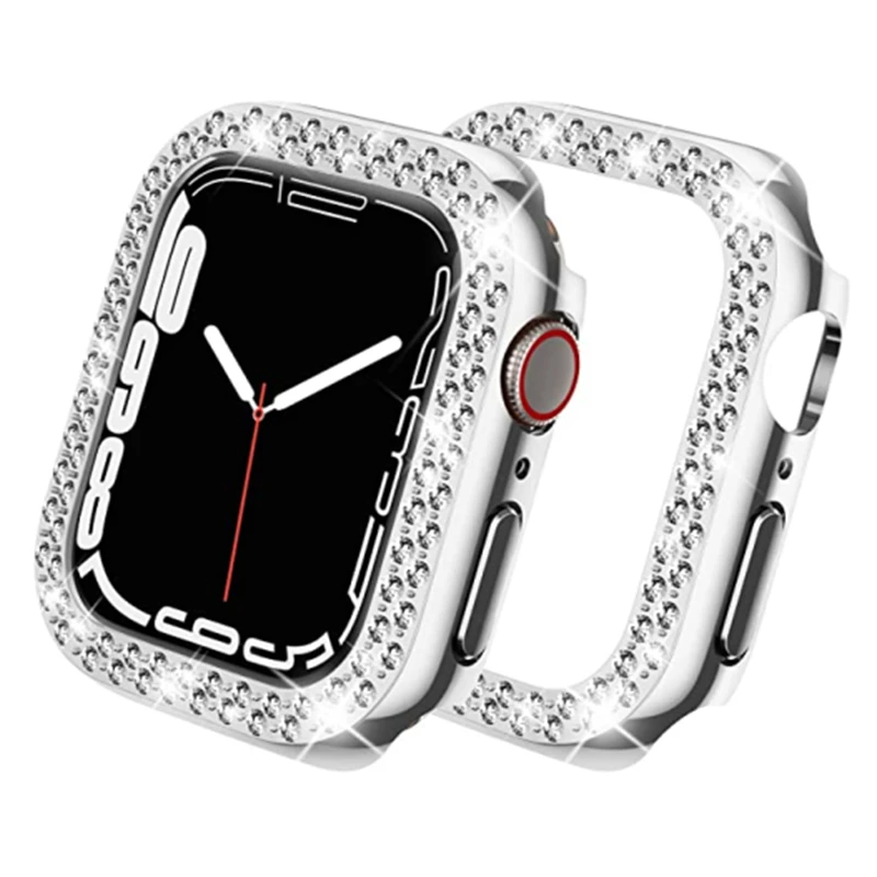 

Diamond Case for Apple Watch 7 41mm 45mm Bling Bumper Protector Cover Smartwatch Accessories Case For IWatch Series 7 iWatch7