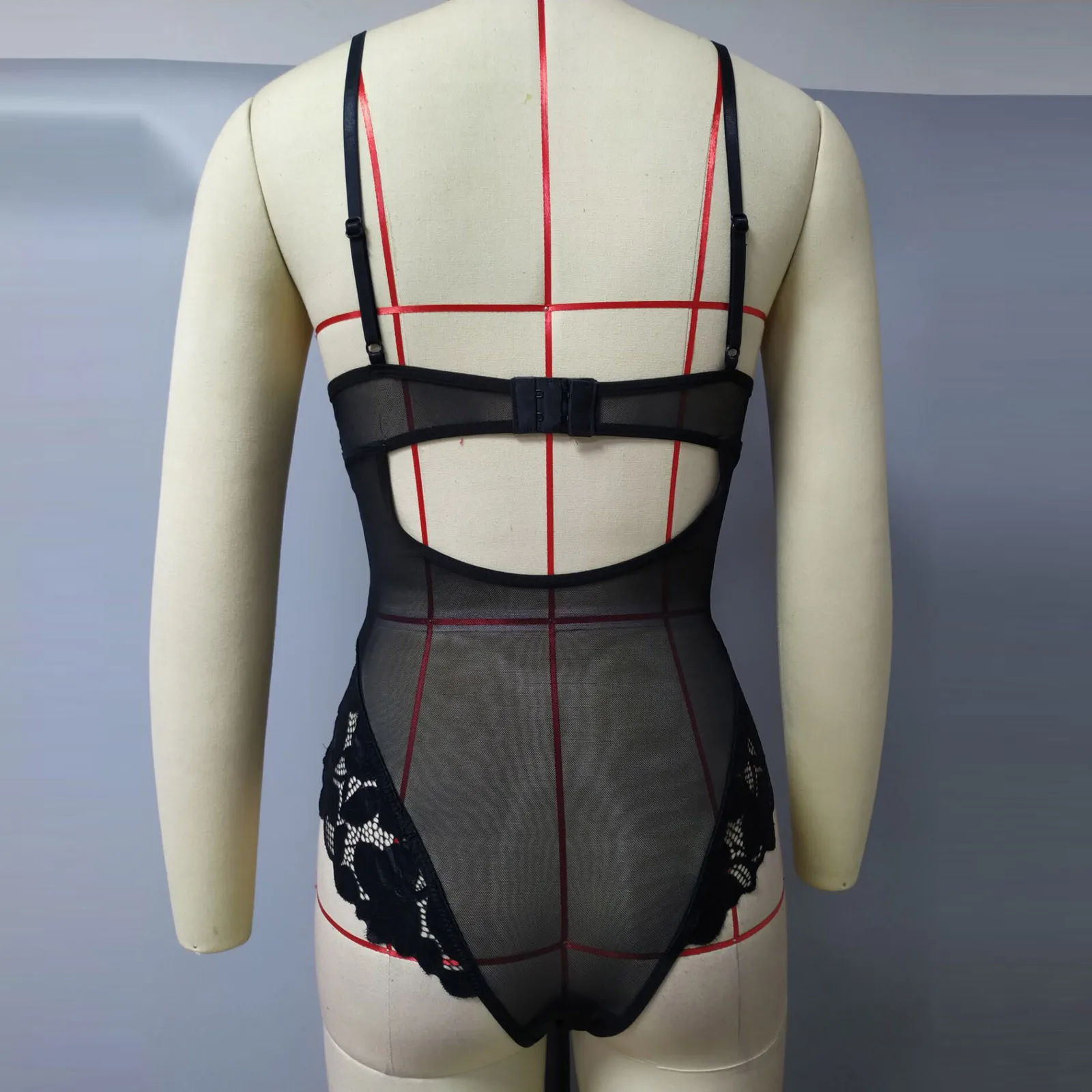 

Sexy Women Sleepwear Wireless Black Sling Lace Lingerie Breathable G-String Garter Rompers Fashion Ladies Underwear Sleep Tops