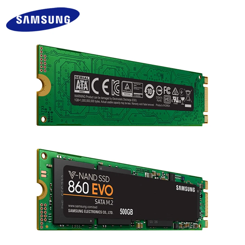 SAMSUNG SSD 860 EVO M.2 2280 SATA 1TB 500GB 250GB Internal Solid State Disk Hard Drive HDD M2 Laptop Desktop PC TLC PCLe M.2