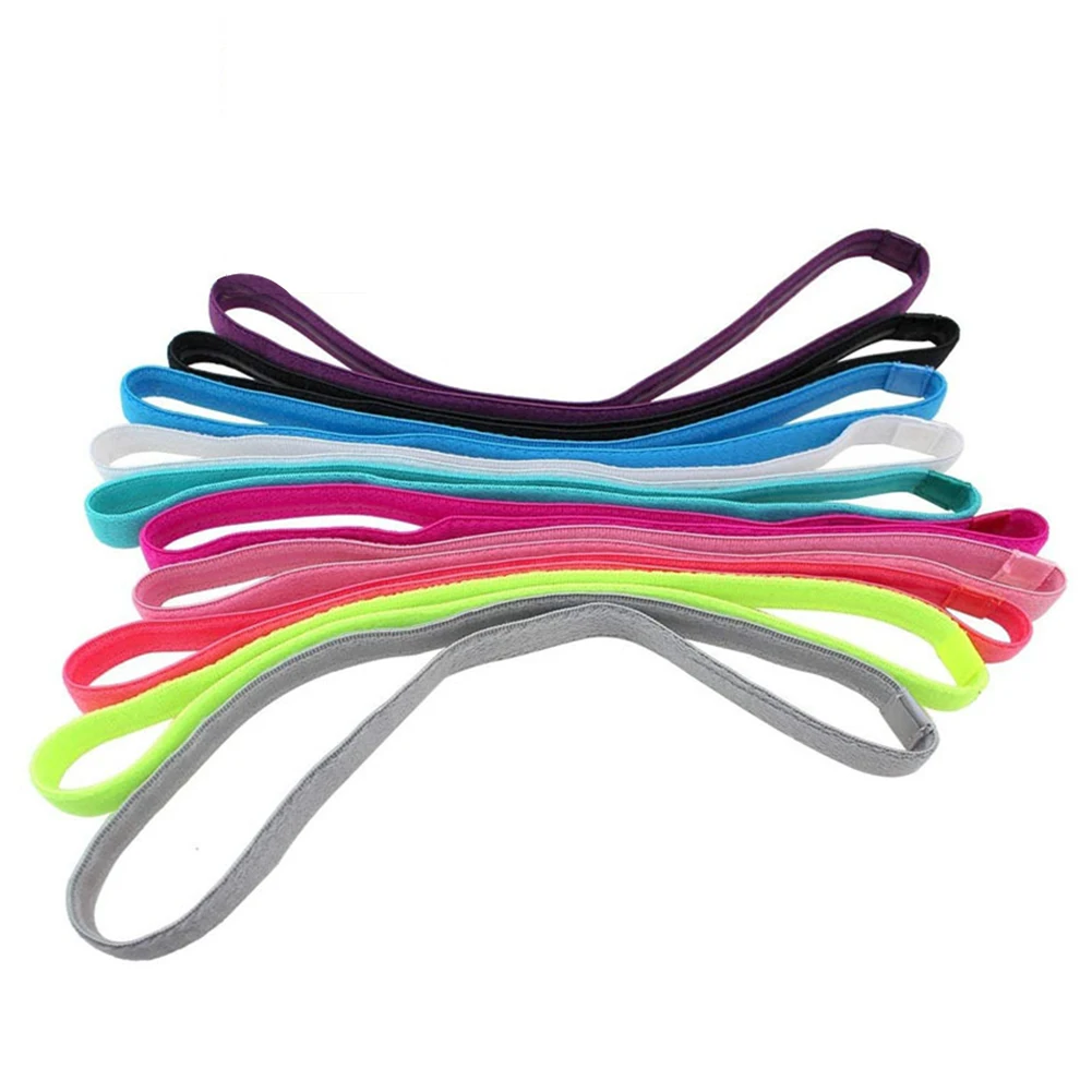 

5pcs Gym Candy Color Cycling Football Yoga Headband Elastic Silicone Exercise Non Slip Accessories Sports Fitness Fashion