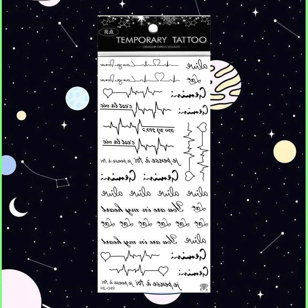 5 шт./лот тату на День святого Валентина с бабочками милые татуировки принцессы