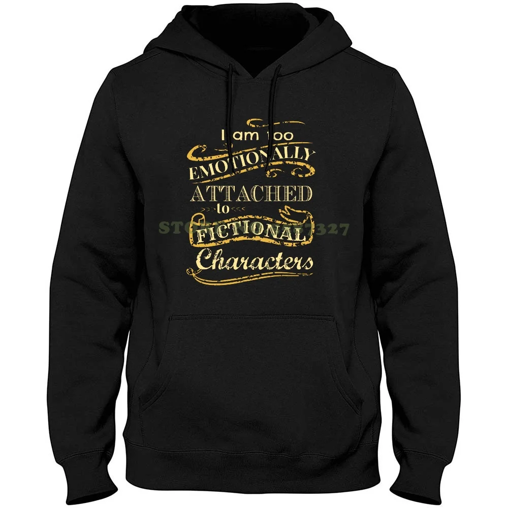 Я слишком эмоционально придерживаюсь вымышленных персонажей, уличная одежда, спортивная толстовка, свитшот, книга, червь, книжный дракон, Забавный