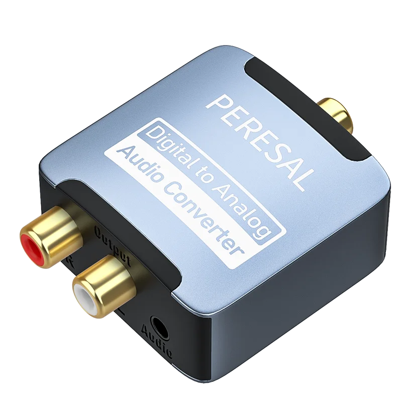 

PERESAL Coaxial Optical Fiber Digital to Analog Audio AUX RCA L/R Converter SPDIF Digital Audio Decoder Amplifier For TV/PS4