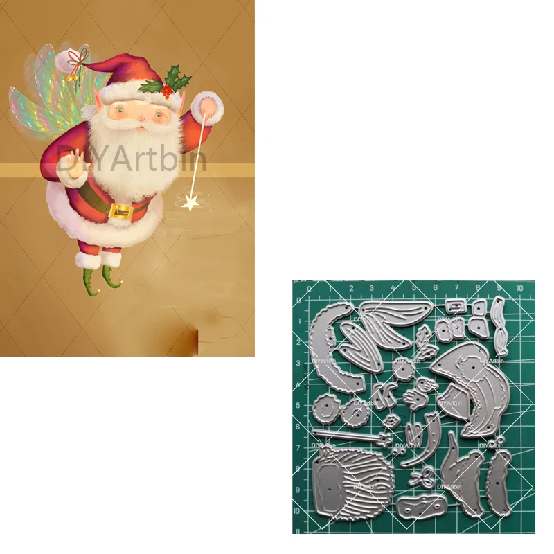 

Frame Angel Santa Claus Cutting Dies For Card Making Decor Christmas Dies Metal Cutting Stencil DIY Mold Embossing Folder