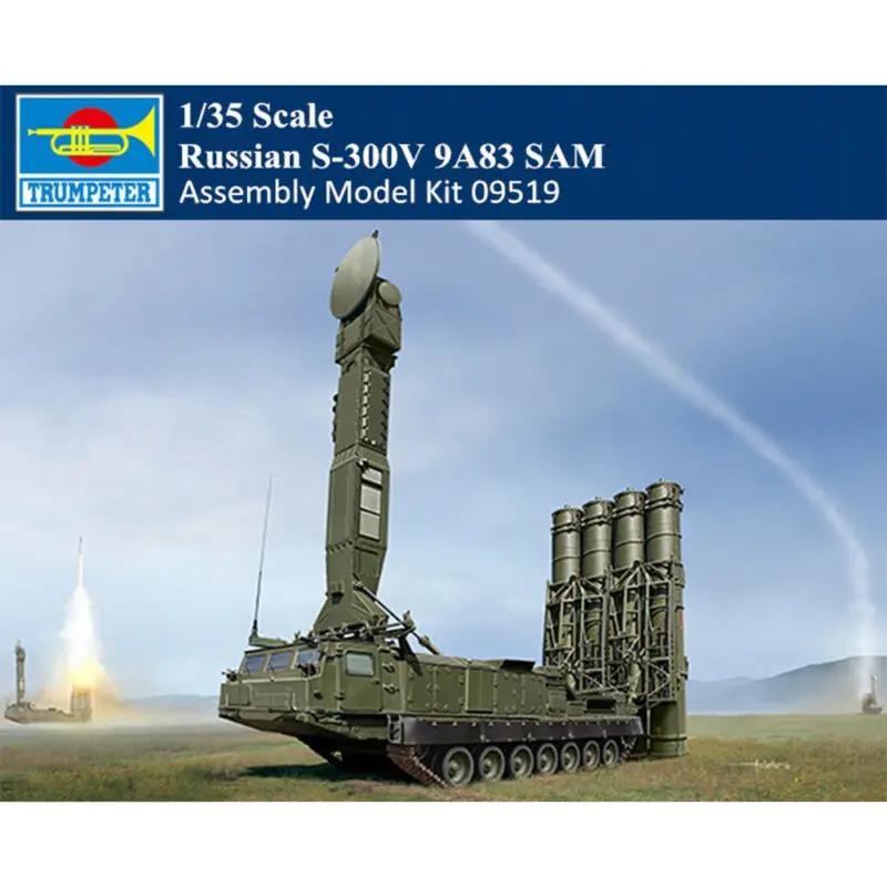 

US Stock 1/35 Trumpeter 09519 Russian Army S-300V 9A83 SAM Missile Launcher Tank Vehicle Ornament Collection Toys TH11299-SMT5