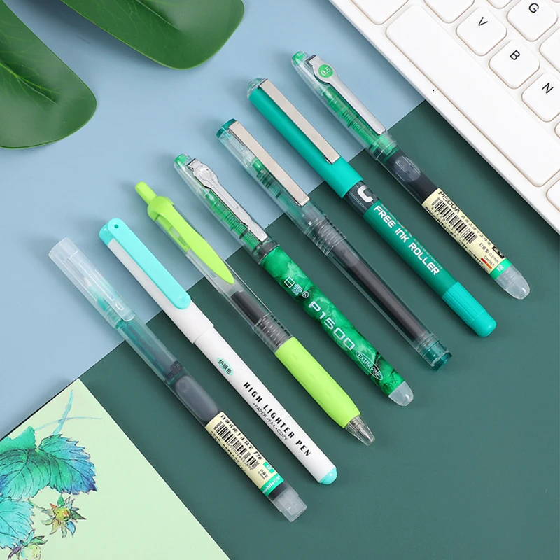 Набор больших гелевых ручек простые цветные ручки быстросохнущие прямые 0 5 мм 6