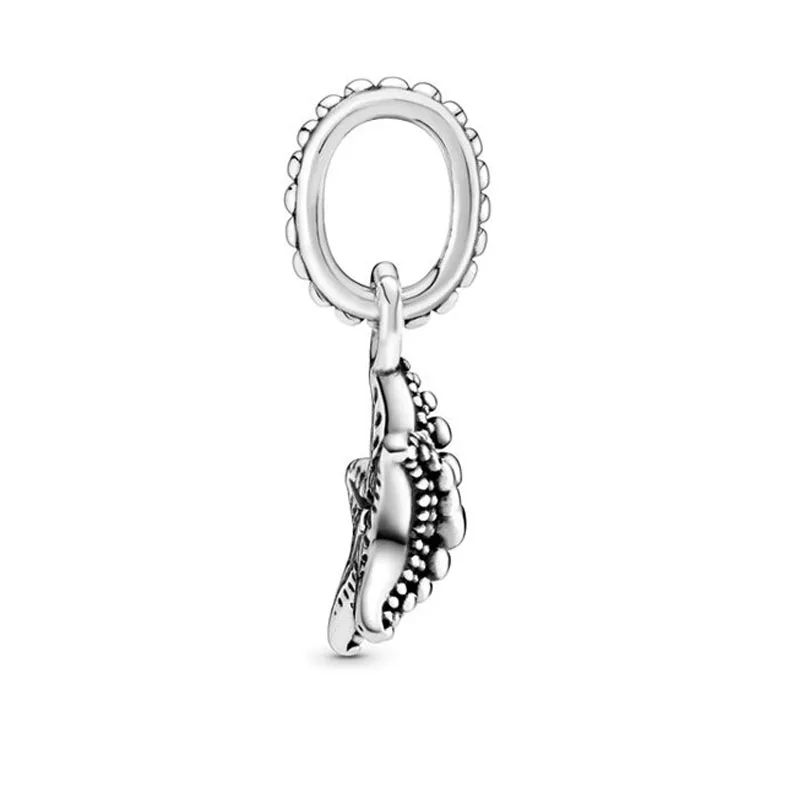 

2020 Summer New 925 Sterling Silver Beaded Starfish Pendant Charms Beads fit Original European Bracelets Women DIY Jewelry
