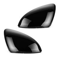 2pcs rearview mirror caps black side wing mirror cover for vw golf 7 mk7 7 5 gtd r gti touran l auto replacement parts