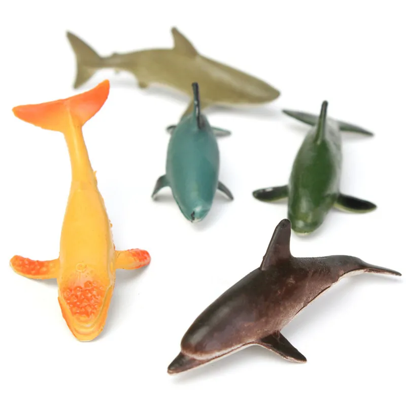 12 шт./компл. пластиковые морские фигурки животных морская жизнь Акула китовый