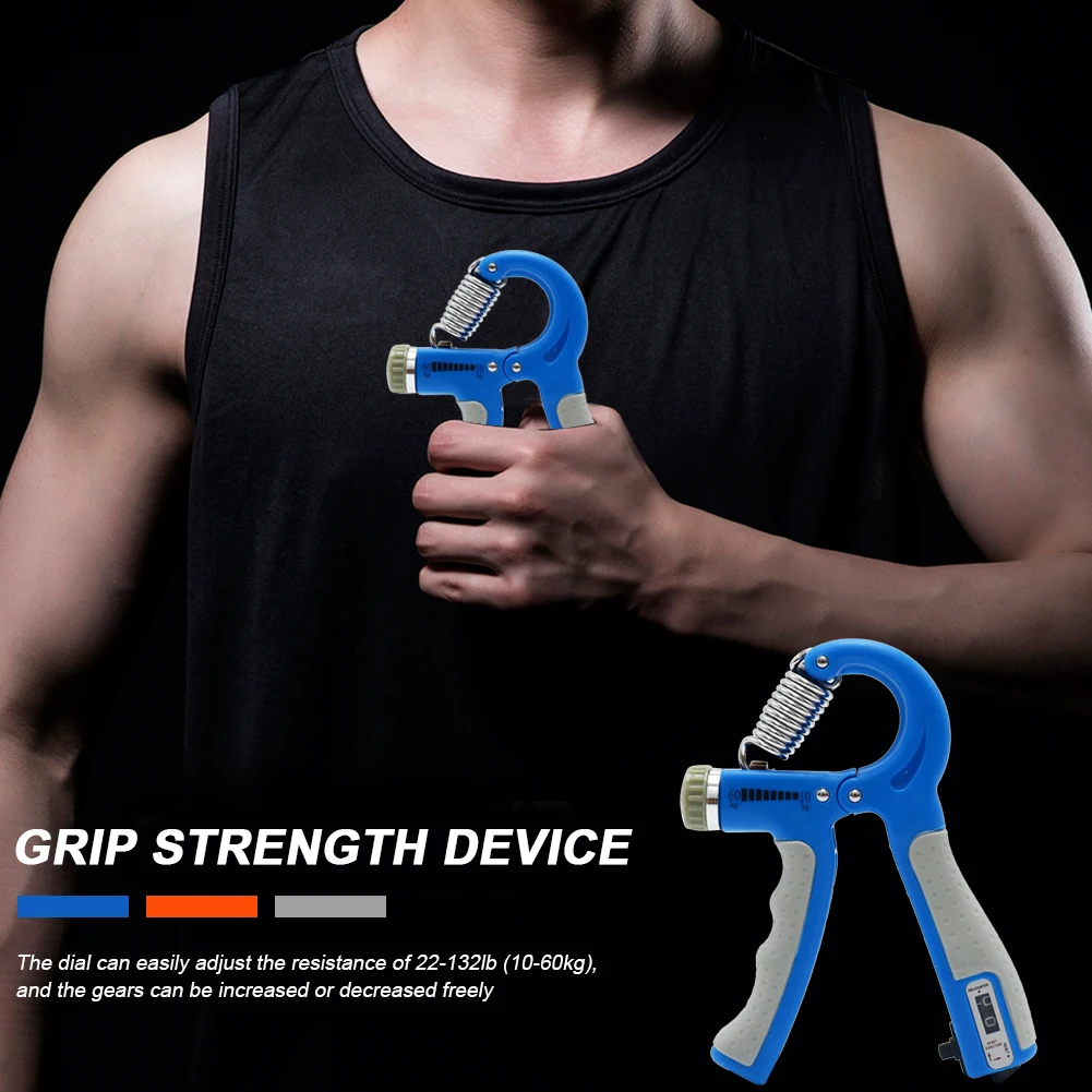

Adjustable hand grip exercise power countable exercise enhancer gripper spring finger pinch wrist expander