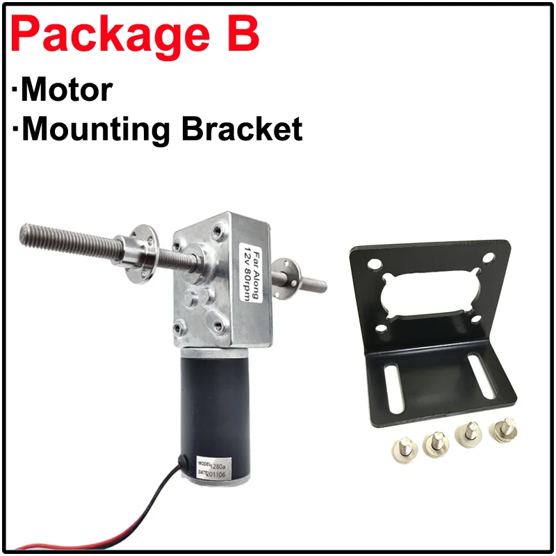 Двухрезьбовые валы M8 12 В 24 постоянного тока червячный редуктор с фланцем низкая