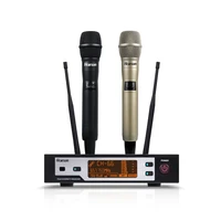 su 9100d one for one wireless microphone smart color changing screen saxophone instrument u segment fm long distance reception