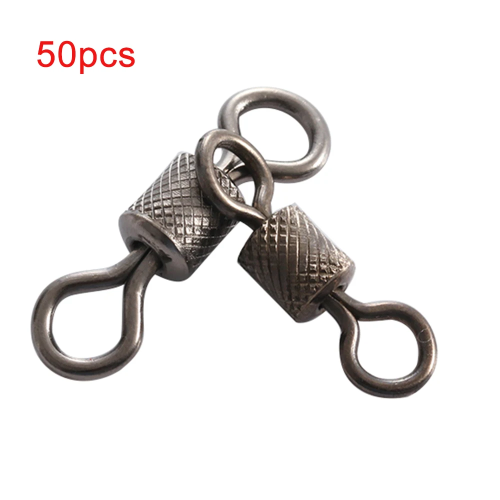 

Рыболовные Вертлюги 50 шт./лот, шарикоподшипник, Поворотный шарнир с безопасной защелкой, твердые кольца, Поворотный шарнир для ловли карпа, ...