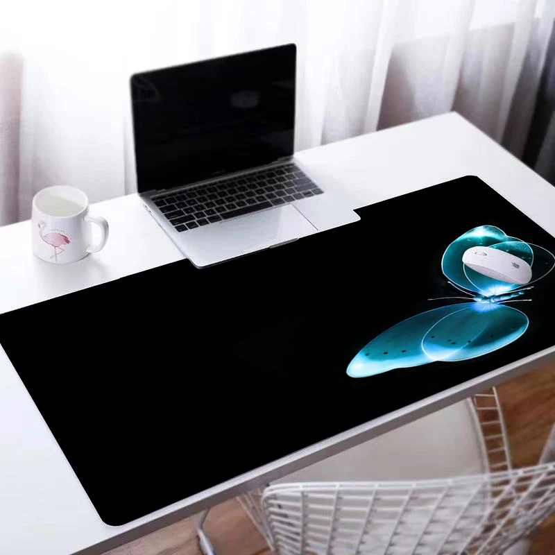 

Luxury Mouse pad butterfly Computer Laptop Anime Keyboard Mouse Mat Large Mousepad Keyboards Gamers Decoracion Desk Mat