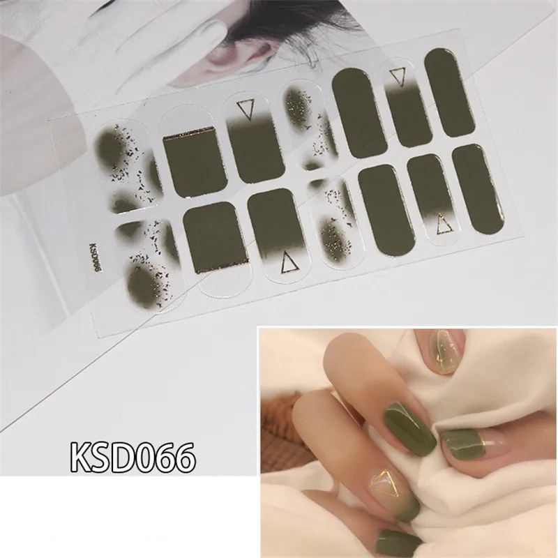 14 наконечников/лист белый черный декорация для ногтей градиент наклейка