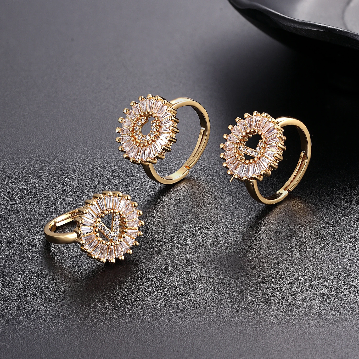 Новинка 26 букв очаровательное кольцо с кубическим цирконием браслет ожерелье