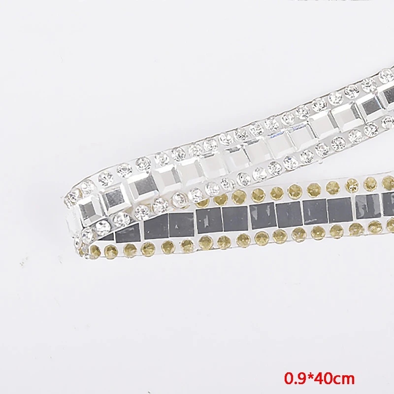 Самоклеющиеся стразы для одежды белая цепочка Стразы | Дом и сад