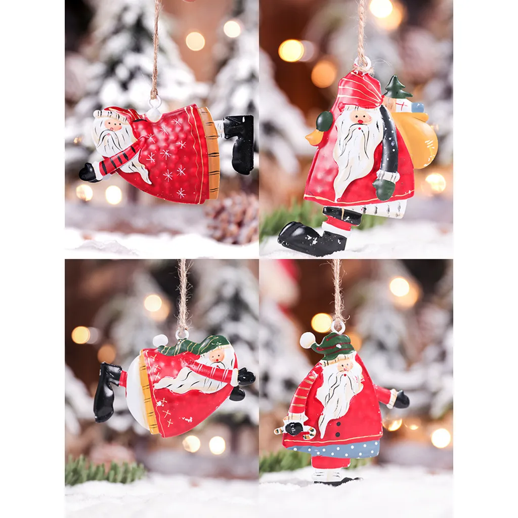 Подвеска на рождественскую елку из кованого железа винтажная подвеска с Санта