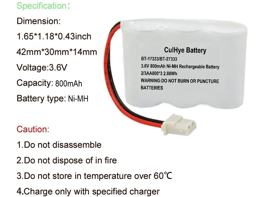 2pcs culhye 3 6v ni mh bt 17333 bt 27333 handset telephone rechargeable battery cordless phone battery bt 17233 bt17233 free global shipping