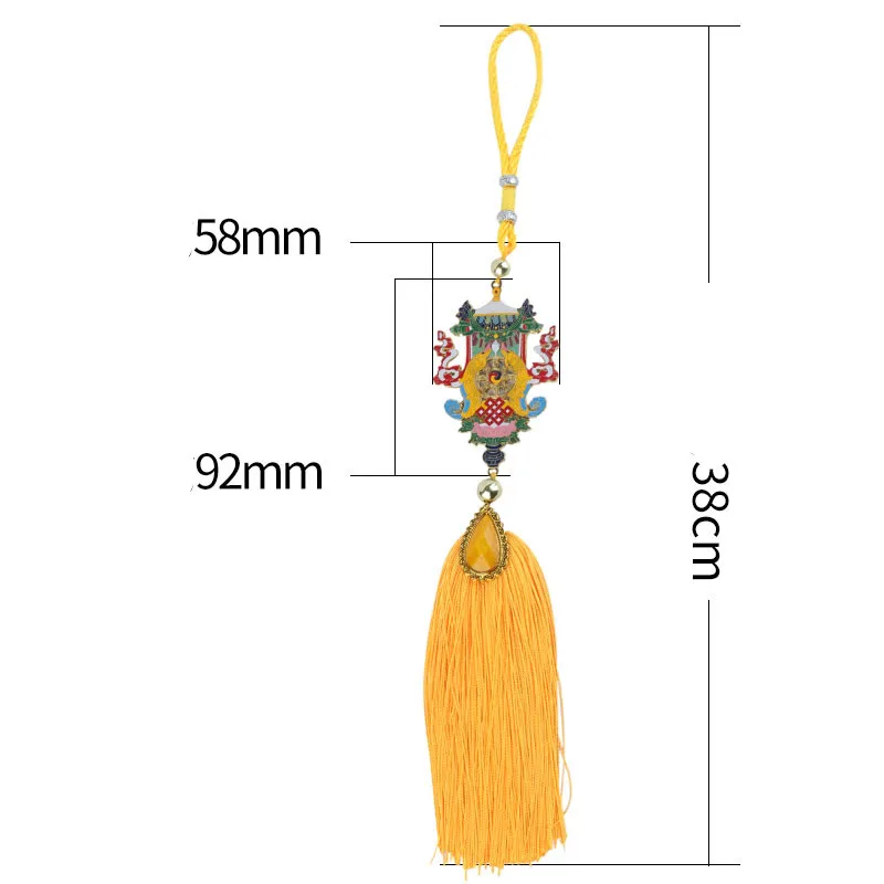 Красный/желтый Восемь благоприятных тибетских металлических украшений для