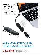 7-в-1 Тип C концентратор мульти Порты и разъёмы HDMI адаптер Ethernet Порты и разъёмы с 2 портами(стандарт 3,0 Порты с 60WPower доставки для macbookand более USB C концентратор, Лидер продаж