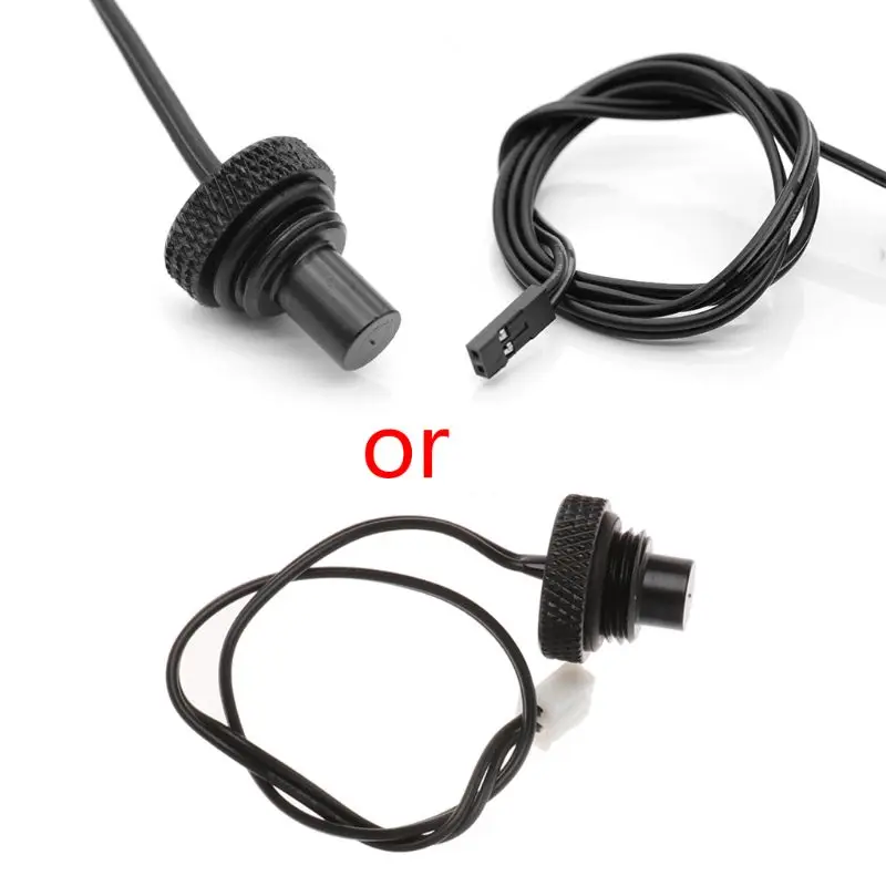 Black 5mm Plug Система водяного охлаждения G1/4 латунная заглушка для охлаждения воды 10K датчик температуры Fpr PC - Цвет лезвия: Black 5mm Plug