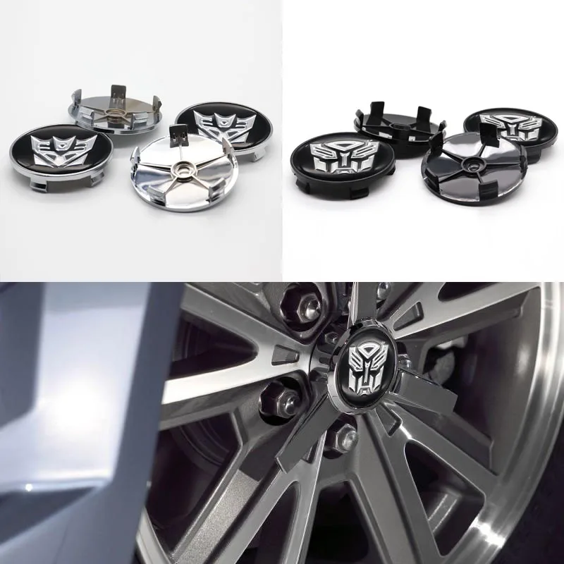 

Suitable for Transformers-LOGO personalized car parts hub caps and center wheel stickers, 4PCS 68mm, personalized accessories.