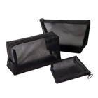 1 шт. женская маленькая большая черная косметичка для туалетных принадлежностей, прозрачная косметичка, дорожный органайзер для макияжа, чехлы для хранения