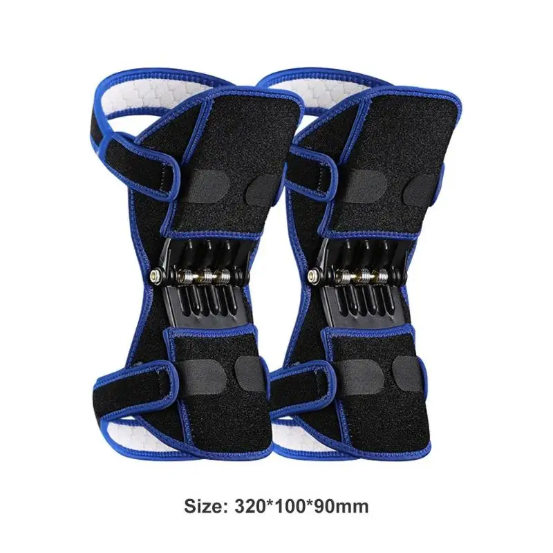 

1 Pair Power Lift Joint Support Knee Pads Excellent Elastic Band and Alloy Spring Rebound Force Stabilizer Knee Booster