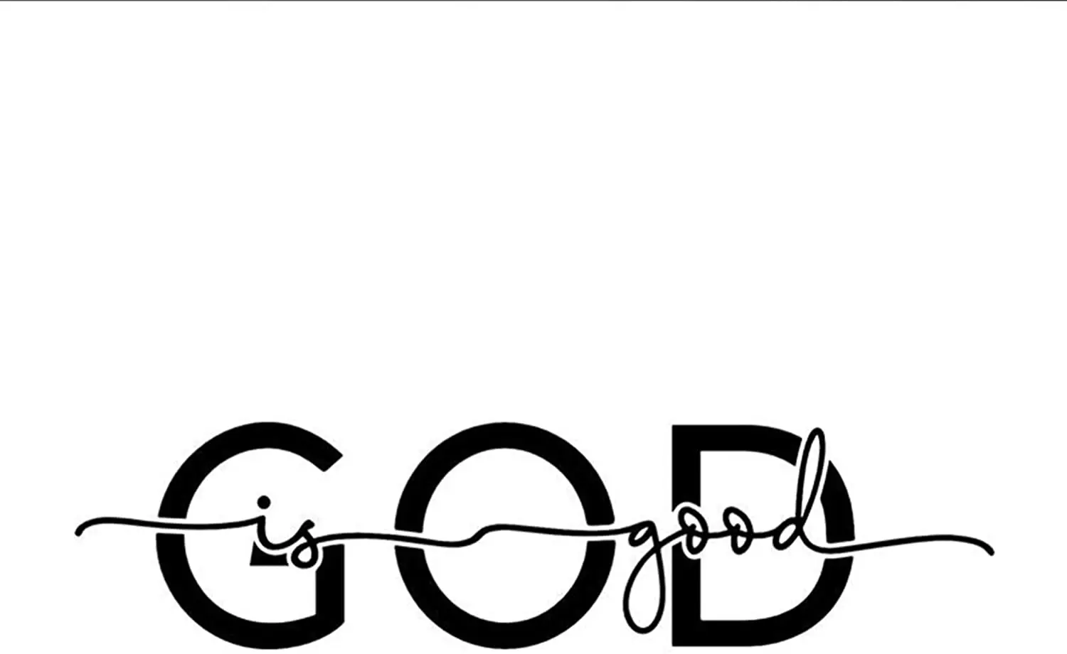 

God is Good Religious Christian White Vinyl Window Decal Sticker for Cars or Laptops, 15*15cm
