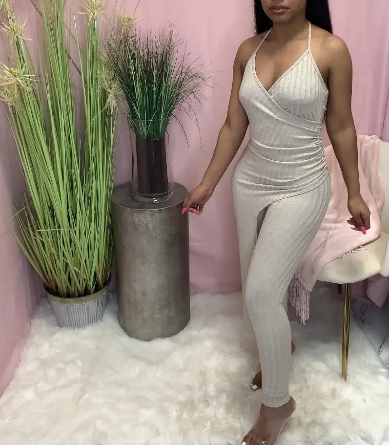 

Jumsuits Casual Fashion Solid Women Jumpsuit MH206