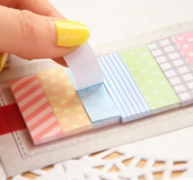 Симпатичный кавайный блокнот для записей липкая бумага с клетками и линиями