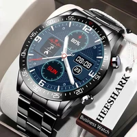 2021 new steel band smart watch men heart rate blood pressure information reminder sport waterproof smart watch for android ios