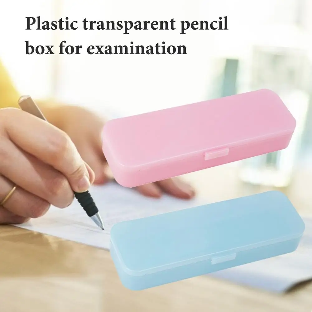 

Pencil Case Student Frosted Pencil Cases Plastic Exam Transparent Pencil Case Children Multifunctional Pencil Case School