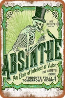 absinthe wall metal poster retro plaque warning tin sign vintage iron painting decoration funny hanging crafts for bar garden