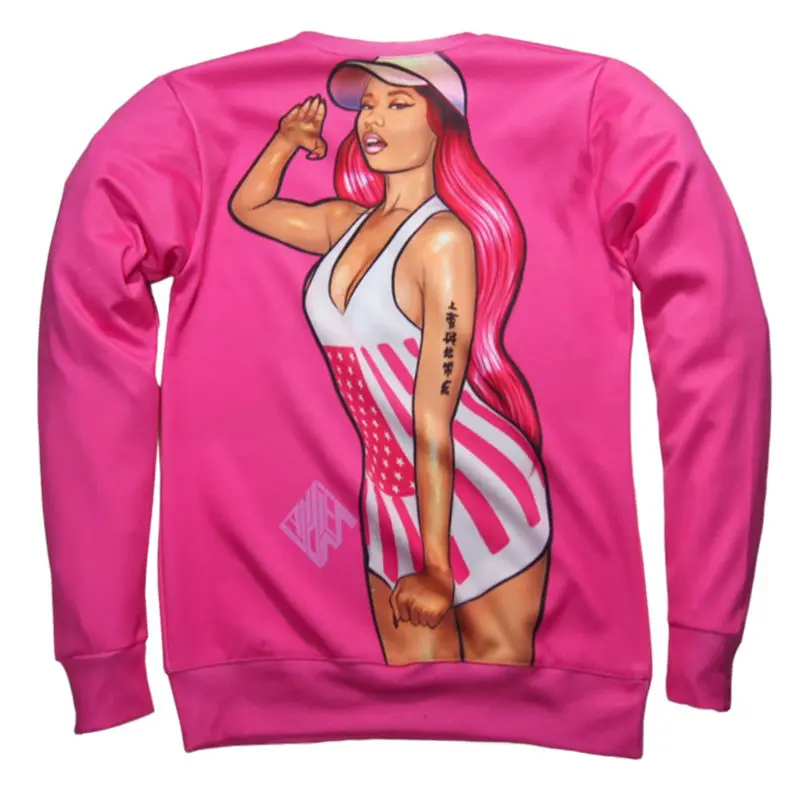 Новинка 2020 модные мужские/женские свитшоты в стиле Харадзюку С 3D принтом Nicki Minaj