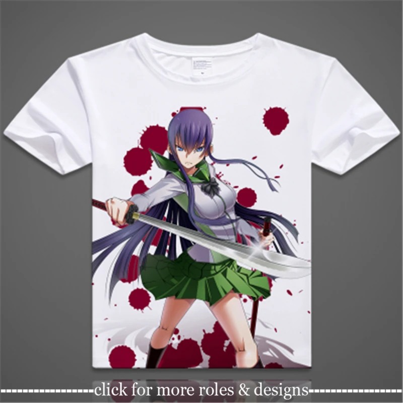 Футболка с коротким рукавом для детей и взрослых косплей учеников мёртвых Такаси